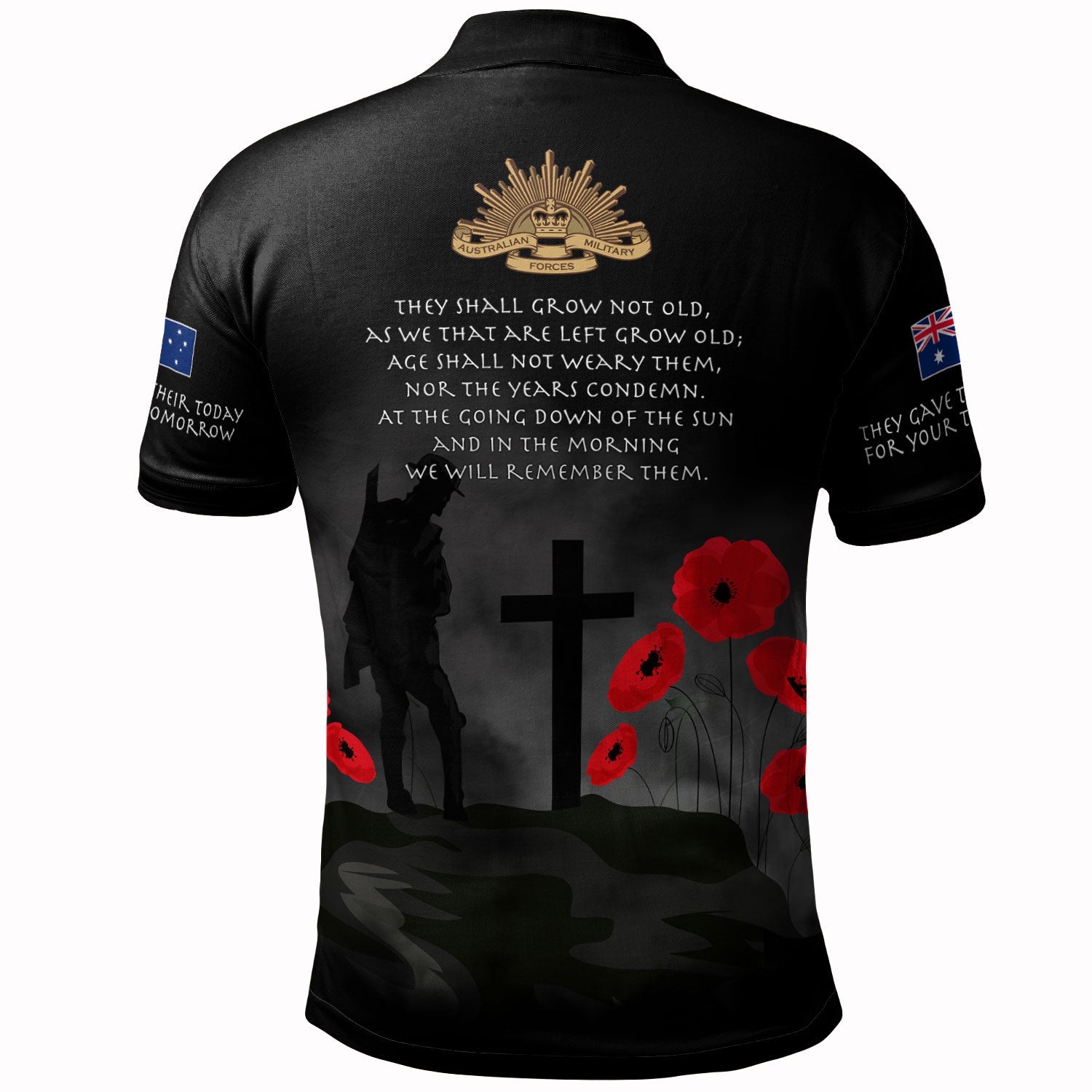 Australia Anzac Day Polo Shirt - For the Fallen Lest We Forget Polo Shirt