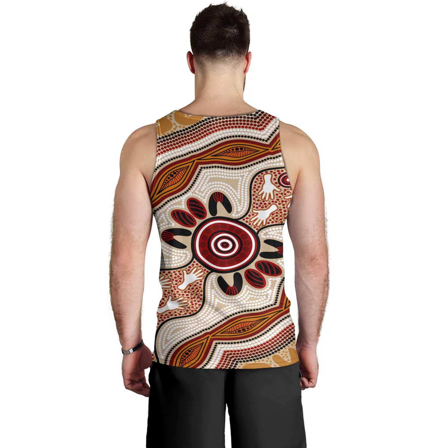 Australia Aboriginal   Men Singlet Aboriginal Connection Concept Men Singlet