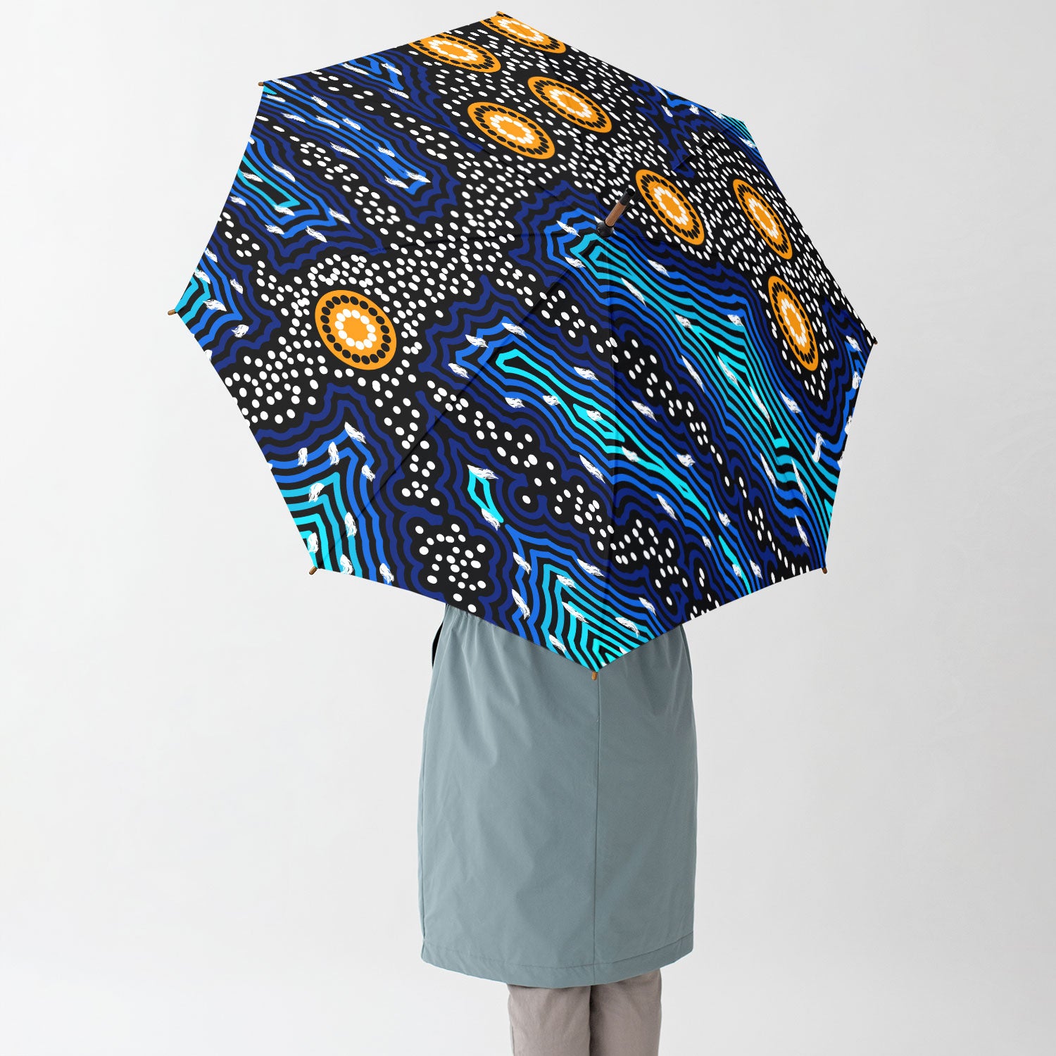 Australia Aboriginal Umbrella Aboriginal Inspired background of dreaming art Umbrella