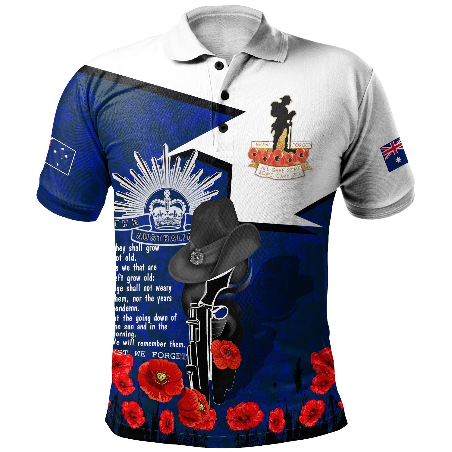 Australia Anzac Day Polo Shirt Commemorates All Who Served And Died