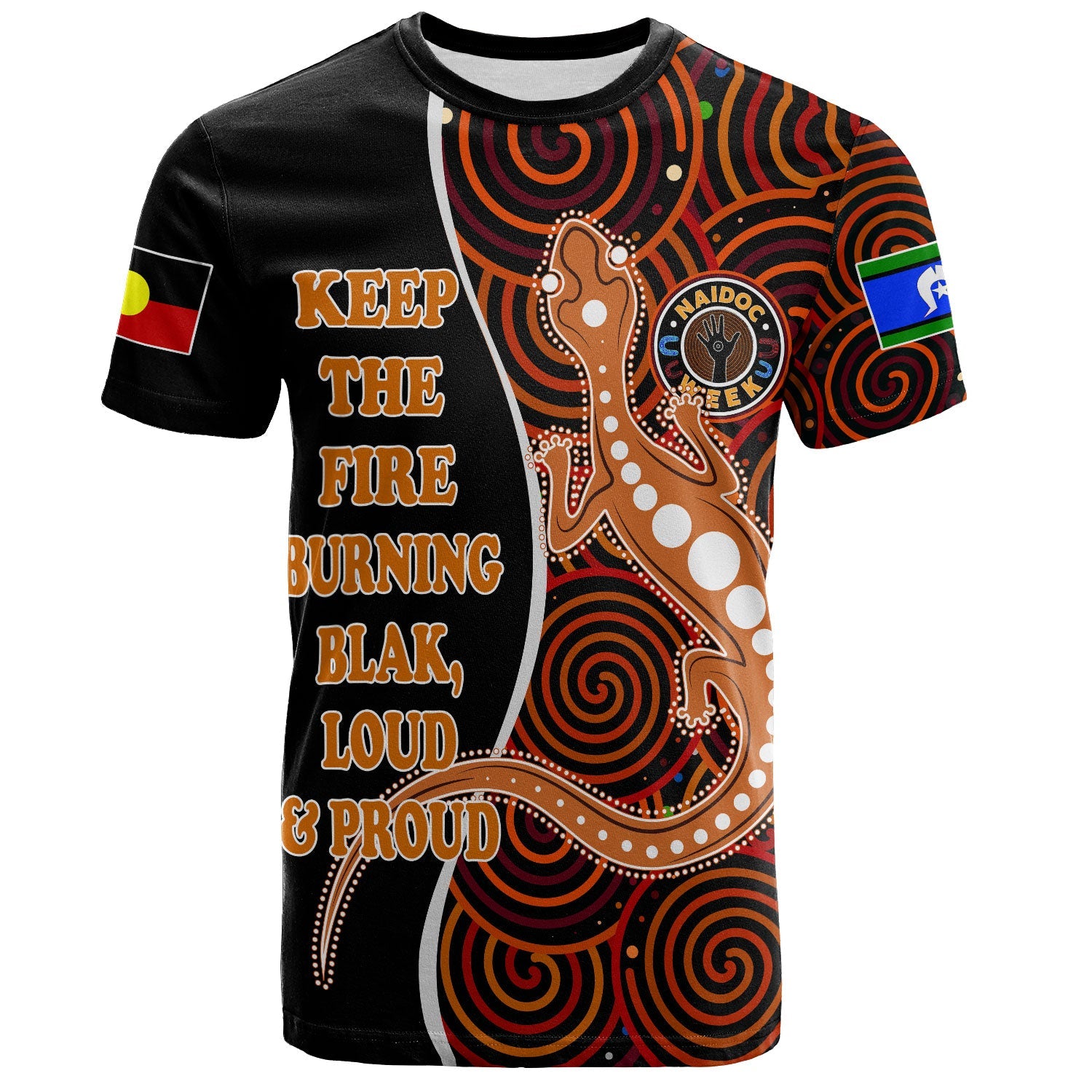Australia Naidoc Week 2024 T-Shirt Keep The Fire Burning Those Who Lose Dreaming Are Lost T-Shirt